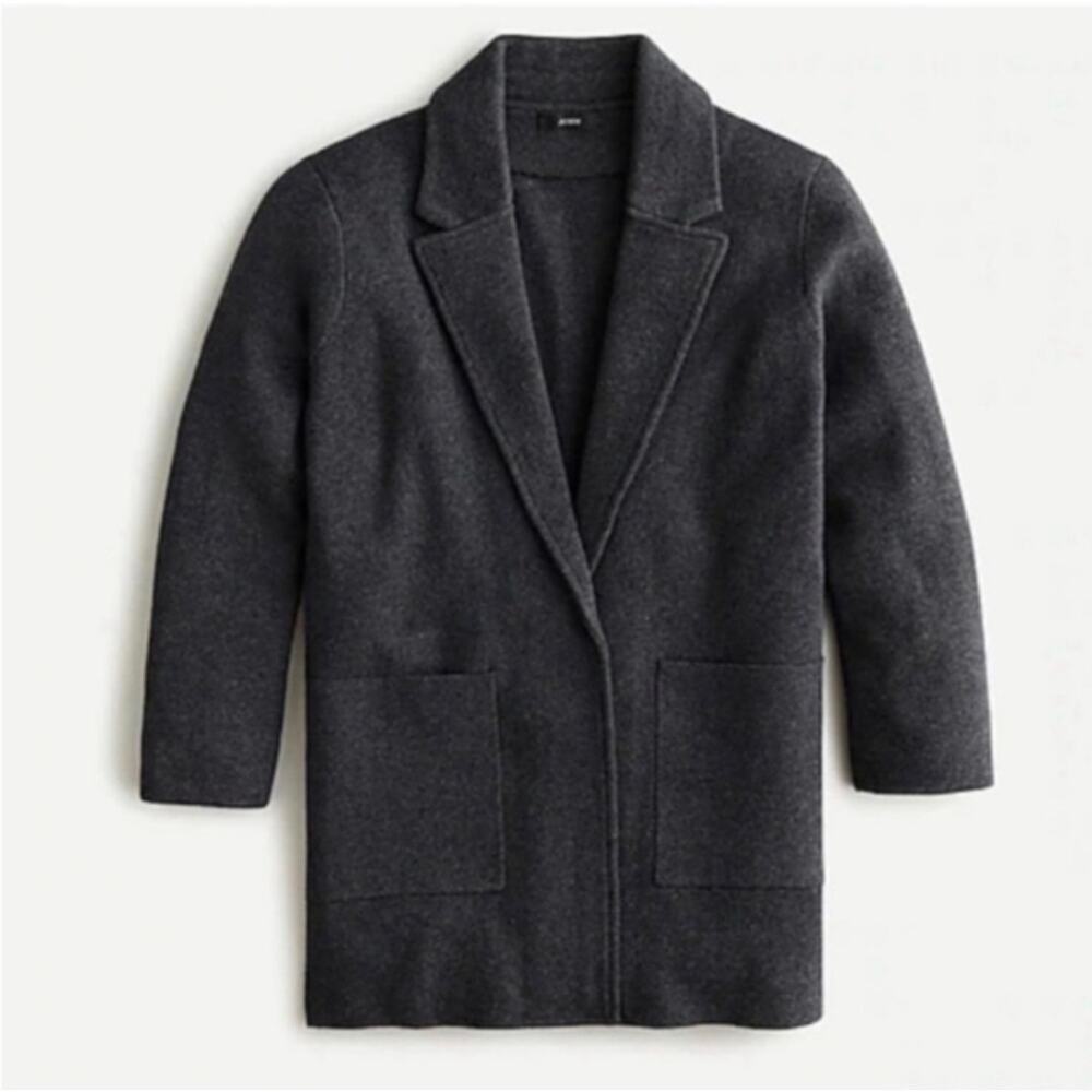 J. Crew Sophie Merino Wool Open Front Sweater Cardigan Blazer